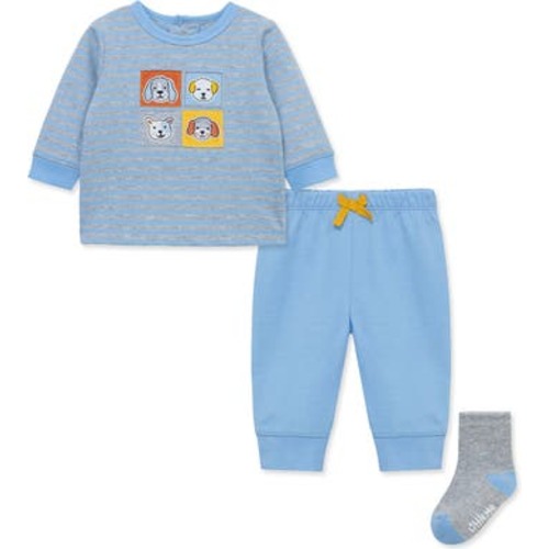 Puppy Pals Long Sleeve T-Shirt, Joggers & Socks Set, 6M