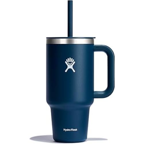 Hydro Flask Travel Tumbler Stainless Steel Vacuum Insulated Tumbler with Lid and Straw for Cold Water and Drinks for Sports, School, Work, Car, Travel, Weekends