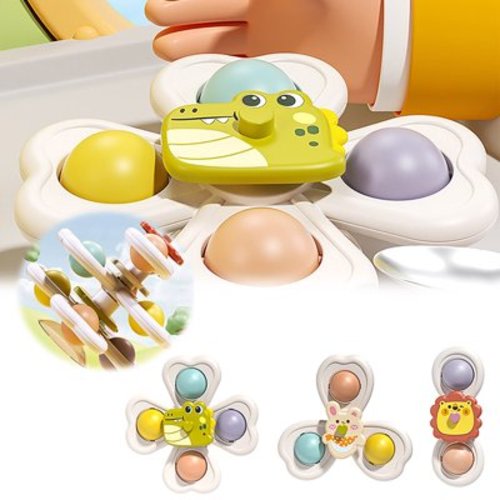 VSFAOV Pop Suction Cup Spinner Toys for 1 Year Old Boy Girl|Novelty Spinning Tops Toddler Toys Age 1-2|Sensory Baby Toys