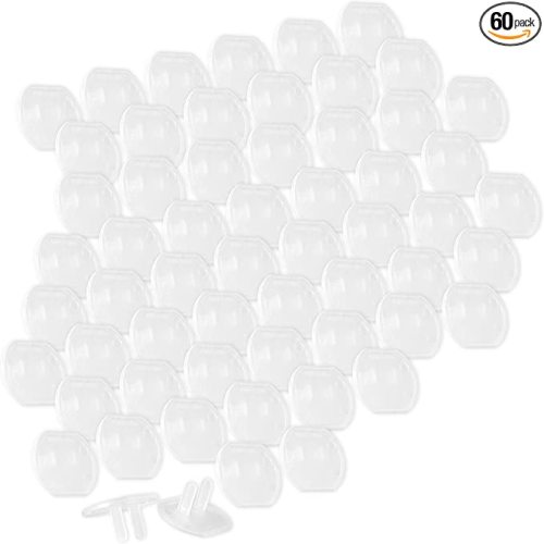 Power Gear Outlet Covers Baby Proofing Child Proof Plug Covers for Electrical Outlets Easy Install Outlet Plug Covers UL Listed Shock Prevention Clear 54615 60 Count