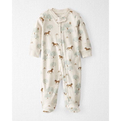 Baby Organic Cotton Sleep & Play Pajamas in Wild Horses - Little Planet | Carter's