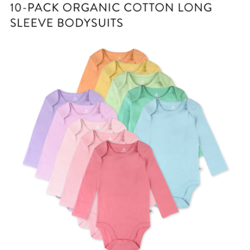 10-Pack Organic Cotton Long Sleeve Bodysuits | Honest Baby Clothing