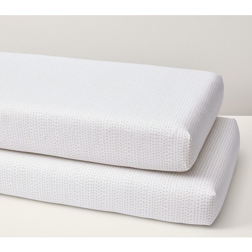 Falling Dot Organic Crib Fitted Sheet