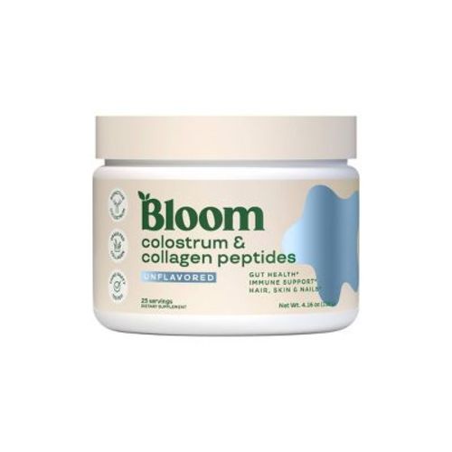 BLOOM NUTRITION Colostrum & Collagen Peptides Powder - Unflavored - 4.16oz/25 Servings