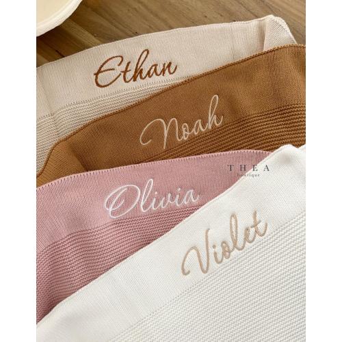 Personalised baby Blanket, Baby Shower Gift, Newborn Baby Gift, Embroidered name Blanket, Newborn keepsake, Personalized Baby Blanket