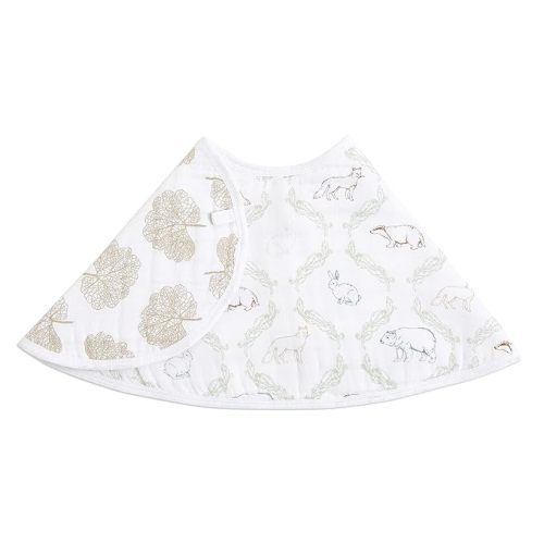 aden + anais Essentials Burpy Bib, 100% Cotton Muslin, Soft Absorbent 4 Layers, Multi-Use Burp Cloth and Bib, 22.5" X 11", Single, Harmony