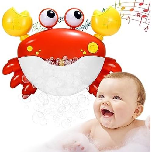 Amazon.com: YUISTRE Crab Bubble Machine Bath Toy:Bath Bubble Maker,Blow Bubbles and Plays Children’s Songs,Bath Toys for Toddlers 1-3,Battery Operated (Red) : Toys & Games