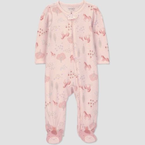 Carter's Just One You® Baby Girls' Scenic Horses Sleep N' Play - Pink 9M