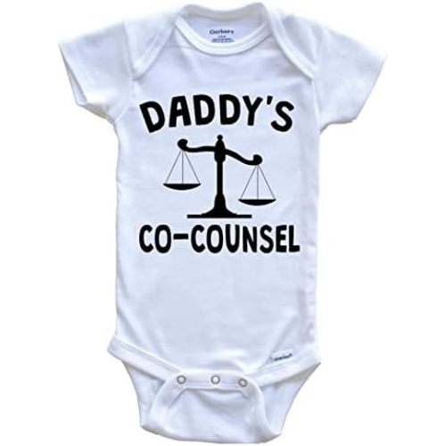 Daddy's Co-Counsel Funny One Piece Baby Bodysuit for Child of Lawyer