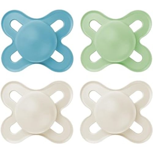 MAM Original Start Matte Baby Pacifiers, Binky for 0-3 Months, BPA-Free Silicone Nipple, Easy to Clean, Best for Newborn Babies, Developed with Medical Experts, 4 Count Binkies