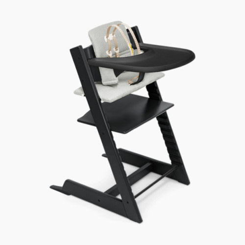 Tripp Trapp High Chair Complete - Black/Nordic Grey/Black Tray