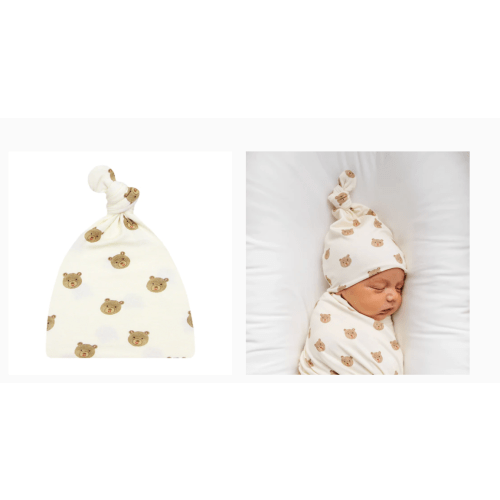 Pre-Order - Teddy Top Knot Hat
