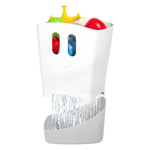 Ubbi Stand Up Bath Toy Storage Organizer, Bath Caddy with Removable Drying Rack Bin for Toddlers and Baby, Gray