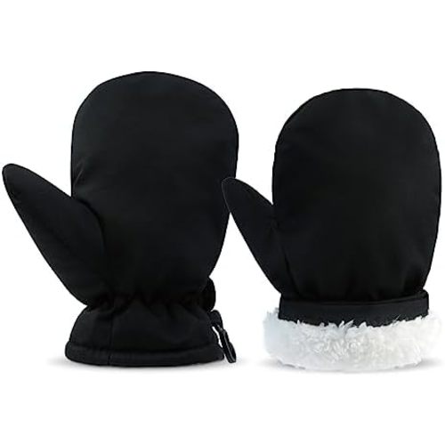 BAVST Baby Winter Waterproof Gloves Toddler Boys Girls Ski Snow Mittens Kids Fleeced Lined Warm Gloves