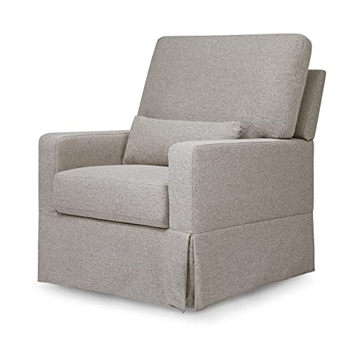 Namesake Crawford Pillowback Comfort Swivel Glider in Performace Grey Eco-Weave, Water Repellent & Stain Resistant, Greenguard Gold & CertiPUR-US Certified