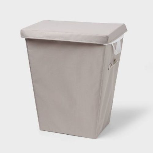 Gray Laundry Hamper With Lift Liner And Lid - Brightroom™: Clothes Basket, Dirty Clothes Storage, 80l Capacity