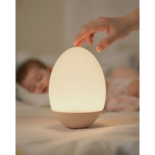 FNMYCO Egg Light for Nursery, 256 RGB Baby Night Light, Rechargeable Night Light for Kids, Portable Small Cordless Bedside Lamp for Girl/Boy/Toddler/Bedroom
