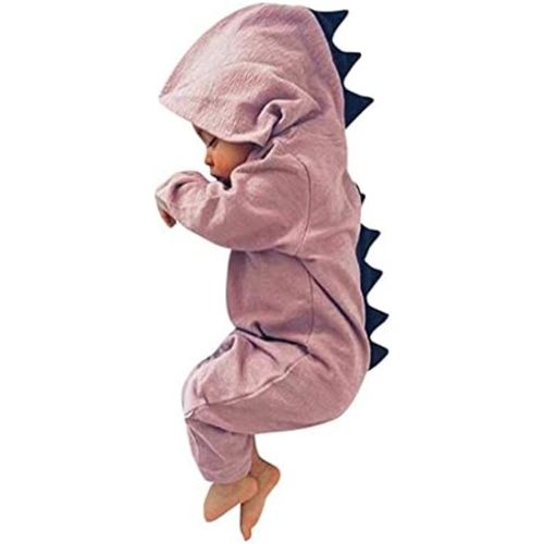 Noubeau Interesting Infant Baby Kids Cartoon Dinosaur Hooded Romper Jumpsuit Layette Sets Clothes