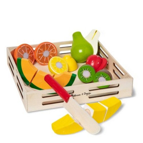 Melissa & Doug Cutting Fruit Set - Wooden Play Food Kitchen Accessory