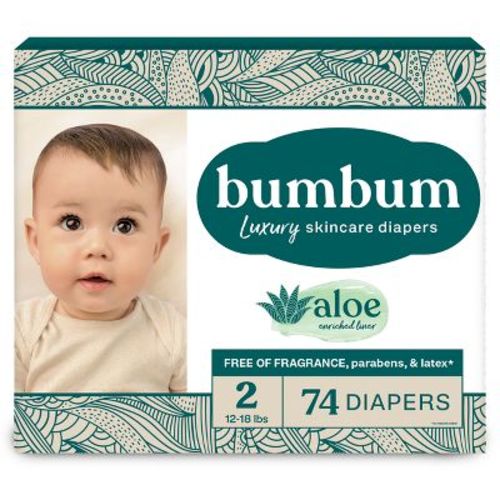 bumbum Luxury Skincare Disposable Diapers - Size 2 - 74ct