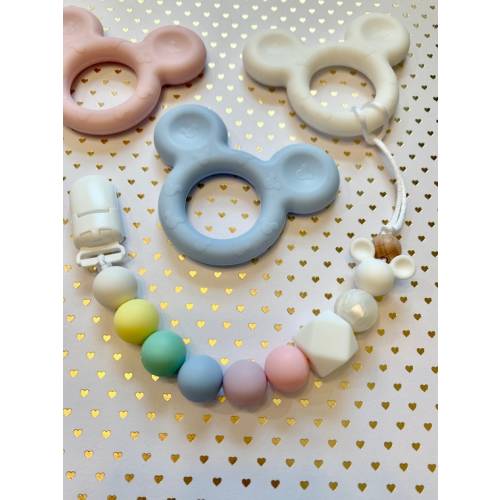 Pastel Rainbow Mickey Pacifier Clip - Etsy