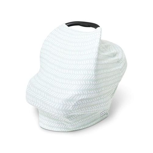 Simka Rose 6-in-1 Nursing Cover & Baby Carseat Cover, Sage Chevron