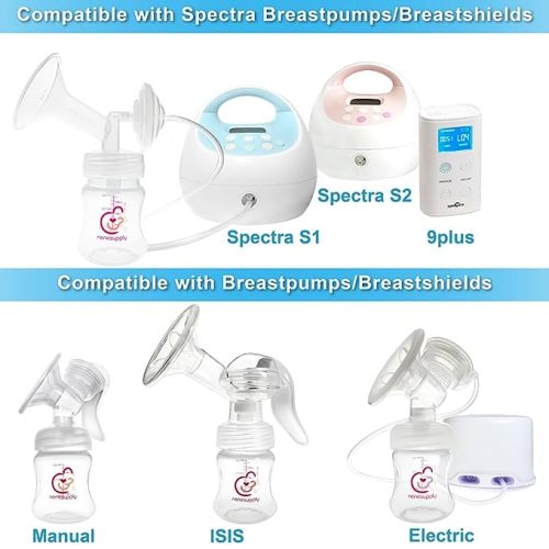 Nenesupply 9oz Wide Neck Breast Pump Bottles Use as Bottles for Pumping with Spectra S1 Spectra S2 9 Plus Breast Pumps. Pump Bottles for Spectra Pump. Breastmilk Storage and Collection Bottles - 9 Ounce (Pack of 4)