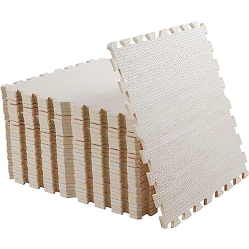 Wisfor Interlocking Foam Floor Tiles 23.6 X 23.6 Inch Puzzle Exercise Mats for Cushions for Workouts Protective Flooring Foam Mats (12 Packs)