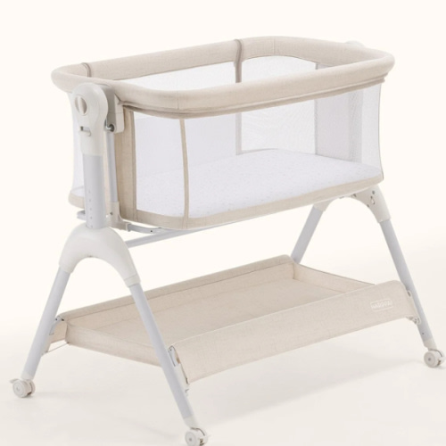 HARPPA Cuddly Sway | 3-in-1 Rocking Baby Bassinet & Bedside Sleeper for Newborns with Mattress for Reflux | Attaches to Bed, Adjustable Heights, Non-Toxic & CPSC Certified | Sturdy Frame, Portable Wheels, Tool-Free Setup, Gentle Rocking | Perfect for Newb