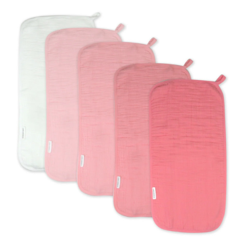 5-Pack Organic Cotton Multi-layer Woven Burp Cloths | Honest Baby Clothing
