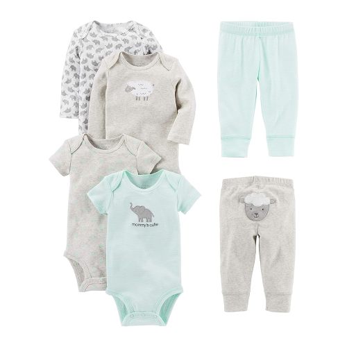 Simple Joys by Carter's unisex-baby 6-piece Bodysuits (Short and Long Sleeve) and Pants Set