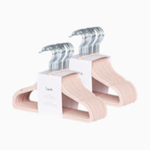 3 Sprouts Velvet Hanger - Pink, 30