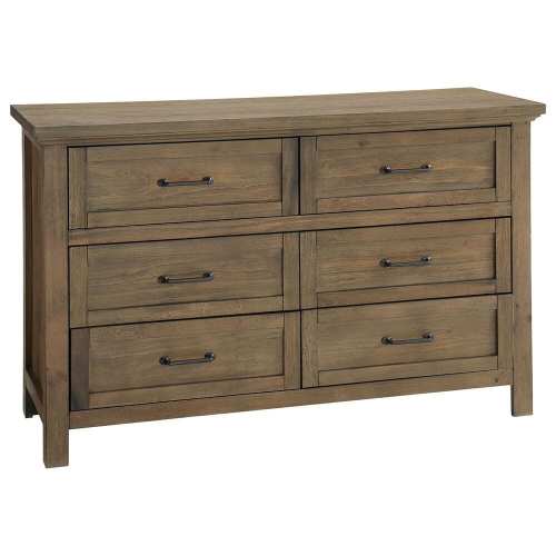 Eastern Shore Westfield 6-Drawer Dresser in Harvest Brown