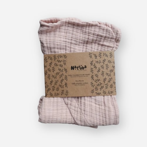 Organic Muslin Baby Hooded Bath Towel