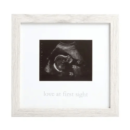 Kate & Milo Rustic Sonogram Picture Frame, Love at First Sight Gender-Neutral Baby Keepsake, Ultrasound Picture Frame, Modern Nursery Décor