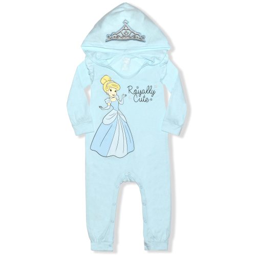 Disney Girl's Cinderella Royally Cute Hooded Coverall Bodysuit