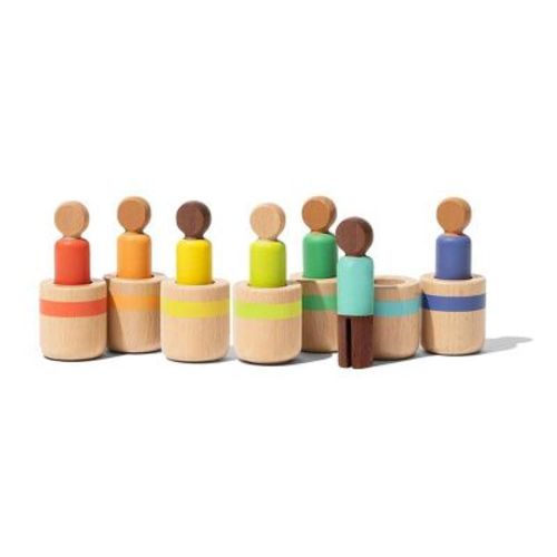 Lovevery Post & Play Peg People Baby Toy - 7ct