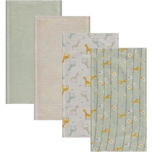 Cudlie 4 Pack Receiving Blankets: Ultra-Soft Essentials for Baby Boys and Girls, Swaddling, Cuddling and Nursing. Multipack for Infants, Newborns and Babies. Perfect for Baby Showers and Everyday