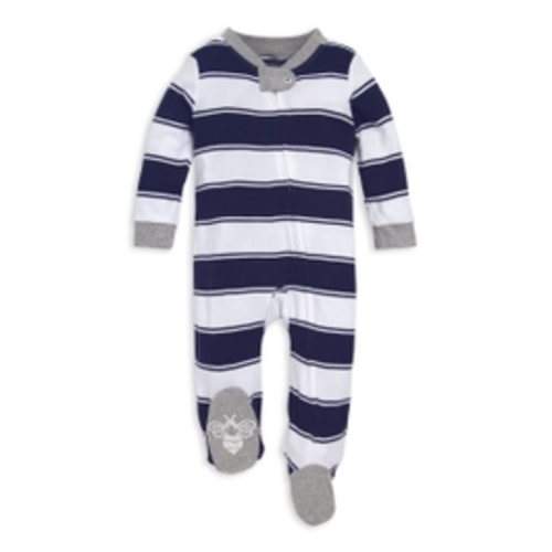 Rugby Stripe Organic Cotton Loose Fit Footed Sleep & Play