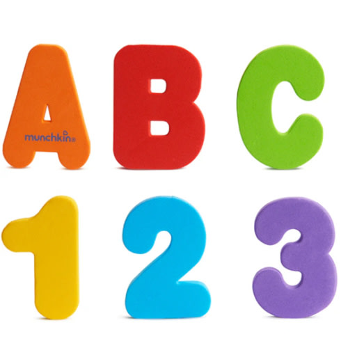 Learn Bath Letters & Numbers, Primary, 36ct | Munchkin