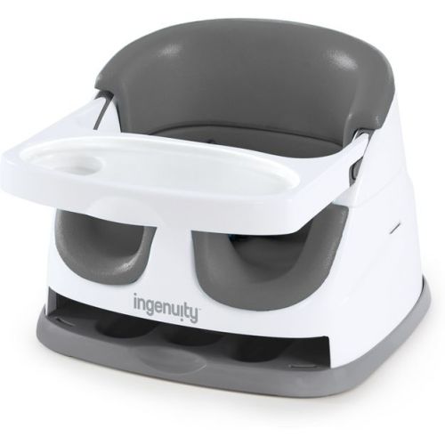 Ingenuity Baby Base 2-in-1 Booster Feeding and Floor Seat with Self-Storing Tray - Cashmere