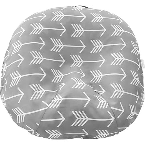 Water Resistant Removable Cover for Newborn Lounger | Unisex Gray Arrow Design | Premium Quality Soft Wipeable Fabric (Gray Arrow)