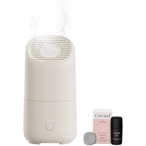 Canopy Portable Misting Humidifier - Cordless 11 HR Run Time, 500 mL, TSA Approved Travel Humidifier - Alleviate Symptoms of Allergies, Flu, Cold, Dry Skin Includes Humidifier, Aroma & Adapter