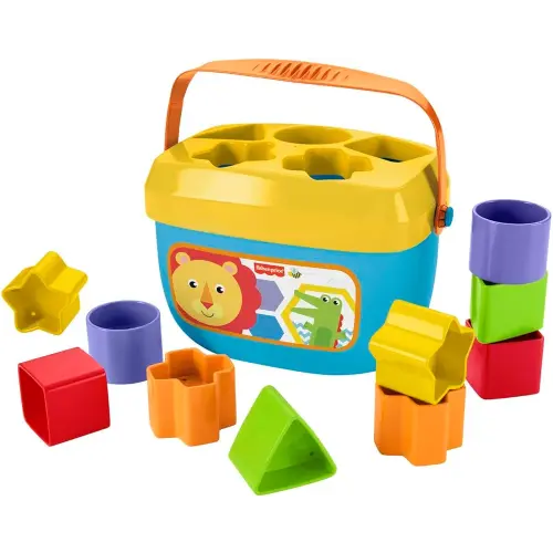 Fisher-Price Stacking Toy Baby's First Blocks Set of 10 Shapes for Sorting Play for Infants Ages 6+ Months