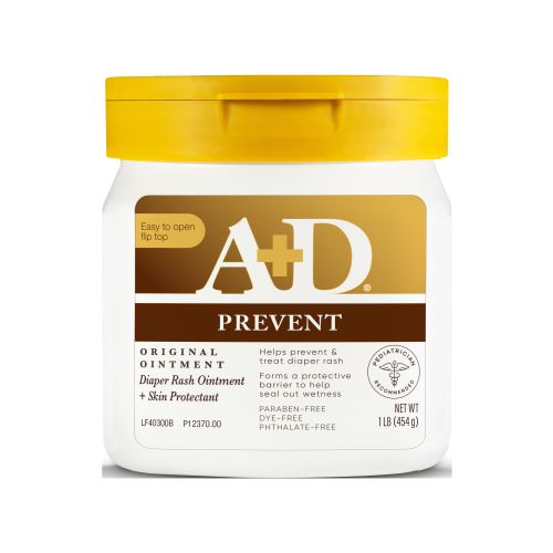 A+D Diaper Rash Ointment, Original, Moisturizes & Heals, Prevents & Protects Dry Skin with Vitamins A&D, 16oz