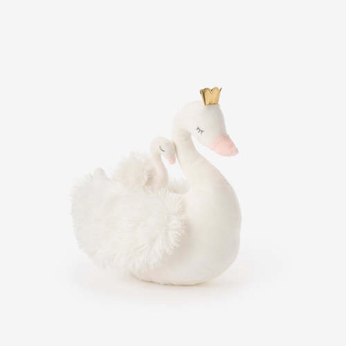 Mama + Baby Swan Plush Toy Set WHITE / O/S