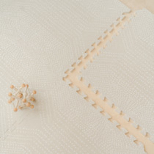 Toddlekind Haven Foam Play Mat | Deco Collection - Ecru, 4X6