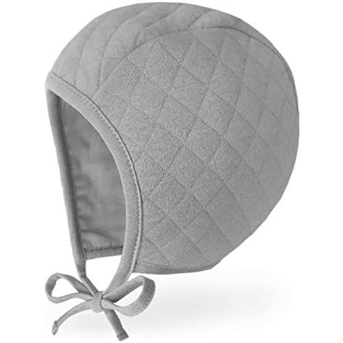 Baby Hat Bonnet Quilted Pilot Cap Warm Muslin Lined Cotton Toddler Boys Girls Fashion Infant Beanie, 6m 12m 18m