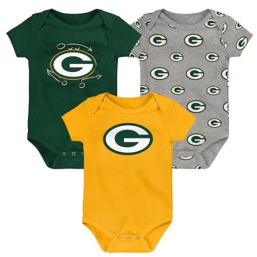 Green Bay Packers Newborn & Infant Team Starter 3-Pack Bodysuit Set