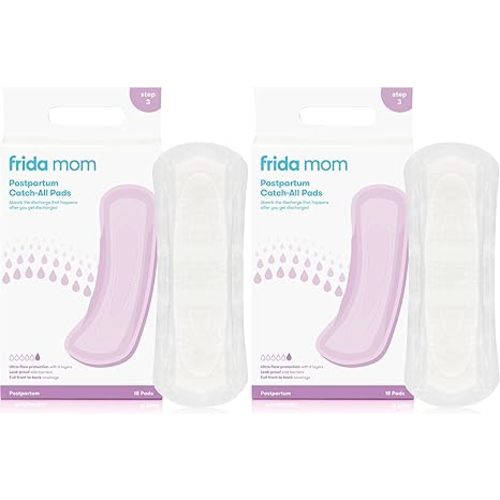 Frida Mom Postpartum Pads, Leak Proof Feminine Care Maxi Pads, 6 Layers of Protection for Maximum Absorbency (18ct) (Pack of 2)